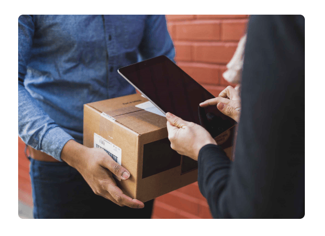 person packaging an order for automated fulfillment